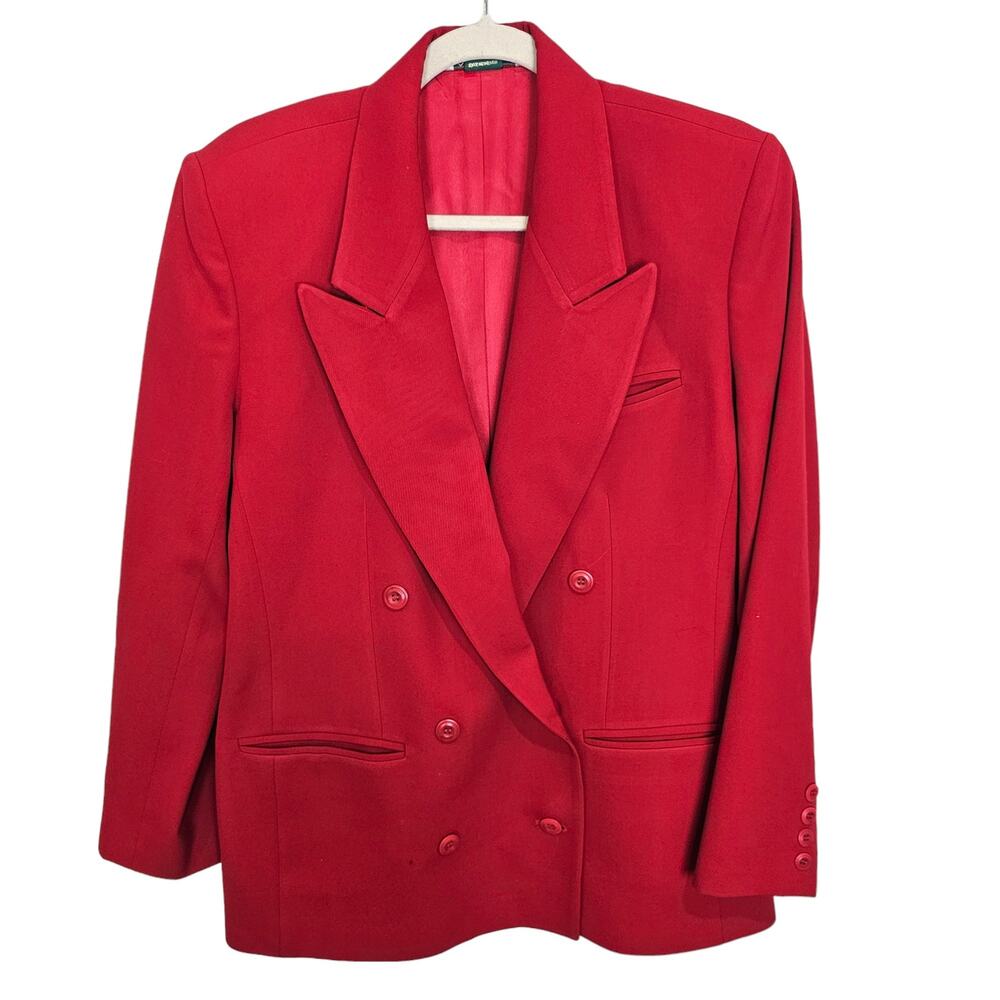 Vintage Austin Reed Womens Worsted Wool Blazer 8 Corp Career Holiday Christmas